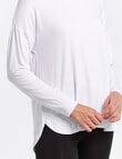 Bodycode Long-Sleeve Boxy Tee, White product photo View 04 S
