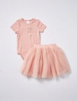 Teeny Weeny All Dressed Up Prima Ballerina, 2-Piece Set, Dusty Pink product photo View 02 S
