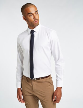 Laidlaw + Leeds Rope Stripe Long-Sleeve Shirt, White product photo