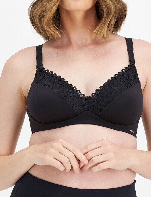 Berlei Understate Lace Maternity Bra, Black, C-G product photo