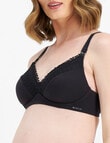 Berlei Understate Lace Maternity Bra, Black, C-G product photo View 02 S