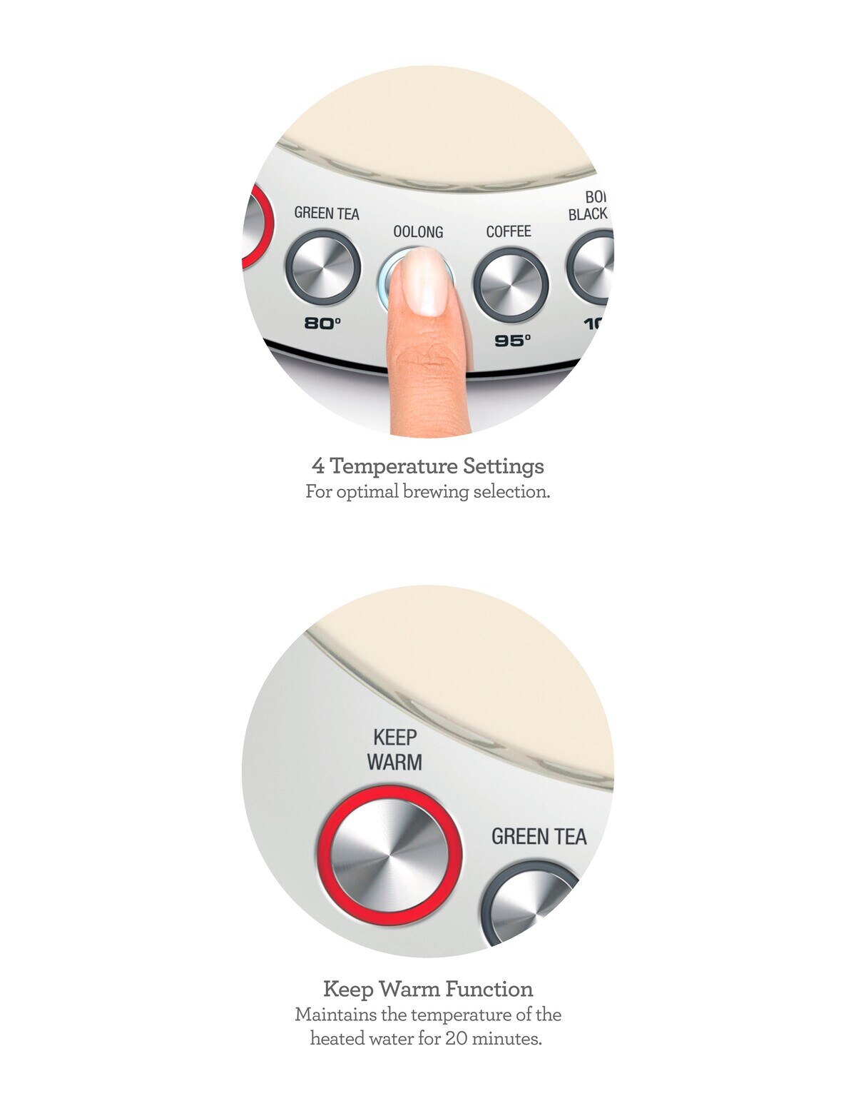 Breville The TempSet Kettle, LKE842CRM Kettles & Jugs