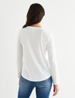 Zest Organic Cotton Long Sleeve Tee, White product photo View 02 S