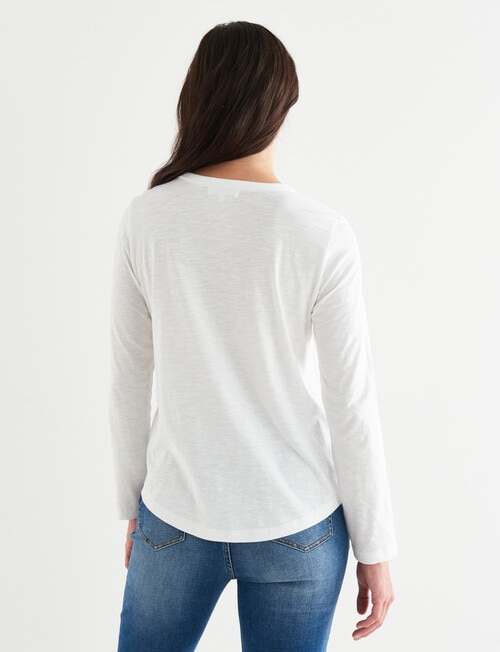 Zest Organic Cotton Long Sleeve Tee, White product photo View 02 L