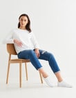 Zest Organic Cotton Long Sleeve Tee, White product photo View 03 S