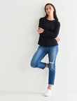 Zest Organic Cotton Long Sleeve Tee, Black product photo View 03 S