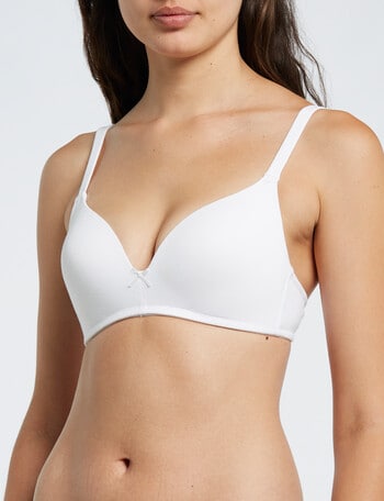 Honey Vegas Cotton Wirefree First Bra, White, AA-B Cup product photo