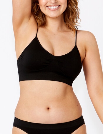 Ambra Bare Essentials Padded Wirefree Bra, Black product photo