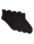 Gym Equipment Cotton-Rich Low-Cut Tab-Top Sock, 4-Pack, Black product photo View 02 S