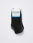 Gym Equipment Lightweight Low-Cut Liner Sock, 5-Pack, Black & Grey product photo View 02 S
