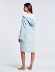 Zest Sleep Spot Hooded Robe, Blue product photo View 02 S