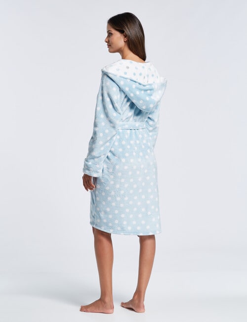 Zest Sleep Spot Hooded Robe, Blue product photo View 02 L
