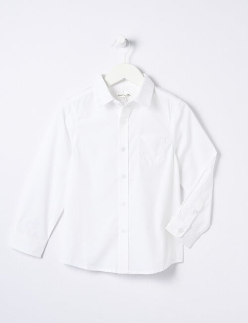 Mac & Ellie Long-Sleeve Formal Shirt, White product photo