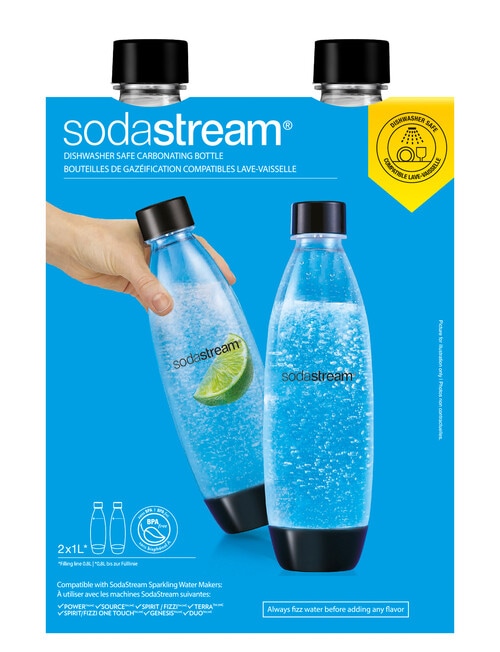 Sodastream Dishwasher Safe 1 Litre Fuse Bottles, 2-Pack product photo