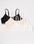 Bonds Hipster Cotton Crop 3-Pack Black/White/Tea Party product photo