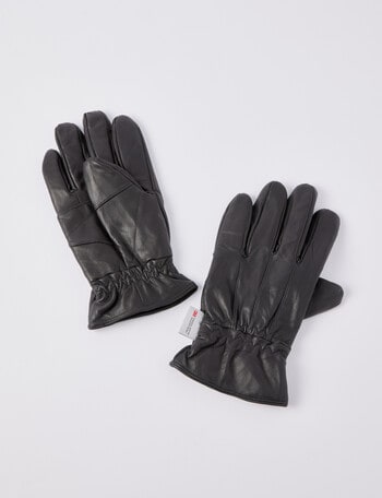 Laidlaw + Leeds Leather Gloves, Black product photo