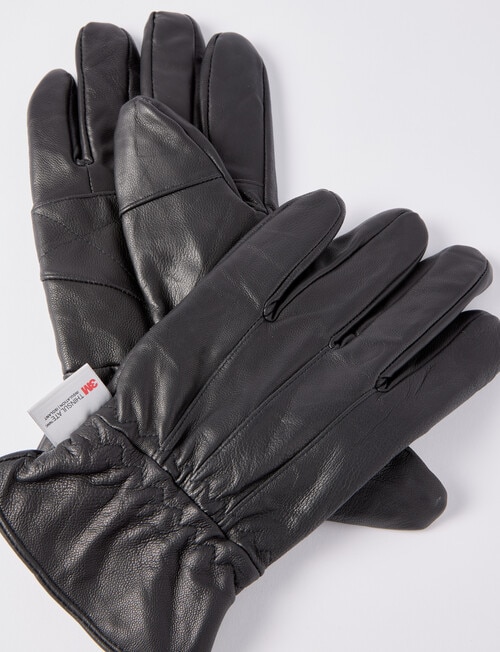 Laidlaw + Leeds Leather Gloves, Black product photo View 02 L