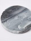 Amy Piper Marble Coaster Round, Black, Set of 4 product photo View 03 S
