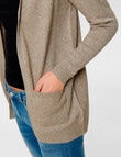 ONLY Lesly Long Sleeve Open Knit Cardigan, Beige product photo View 03 S