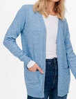 ONLY Lesly Long Sleeve Open Cardigan, Allure Blue product photo View 03 S