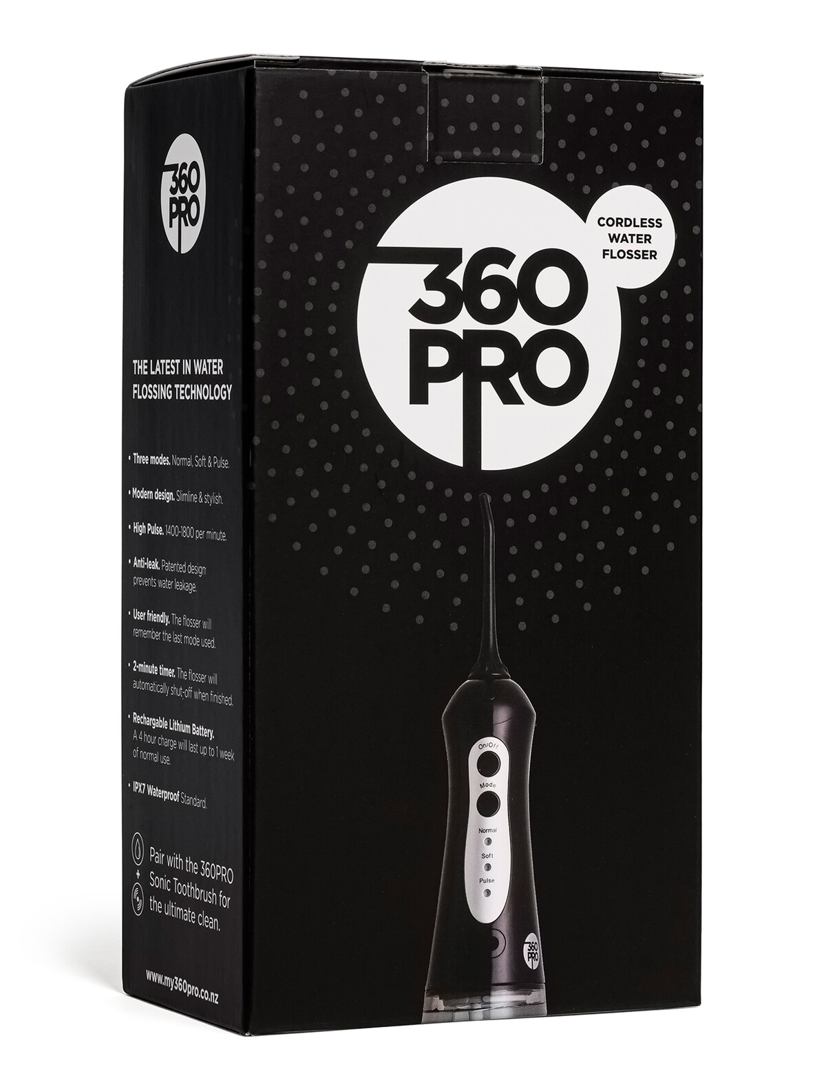 360PRO Waterflosser Cordless, Black, FC159B - Electric Toothbrushes
