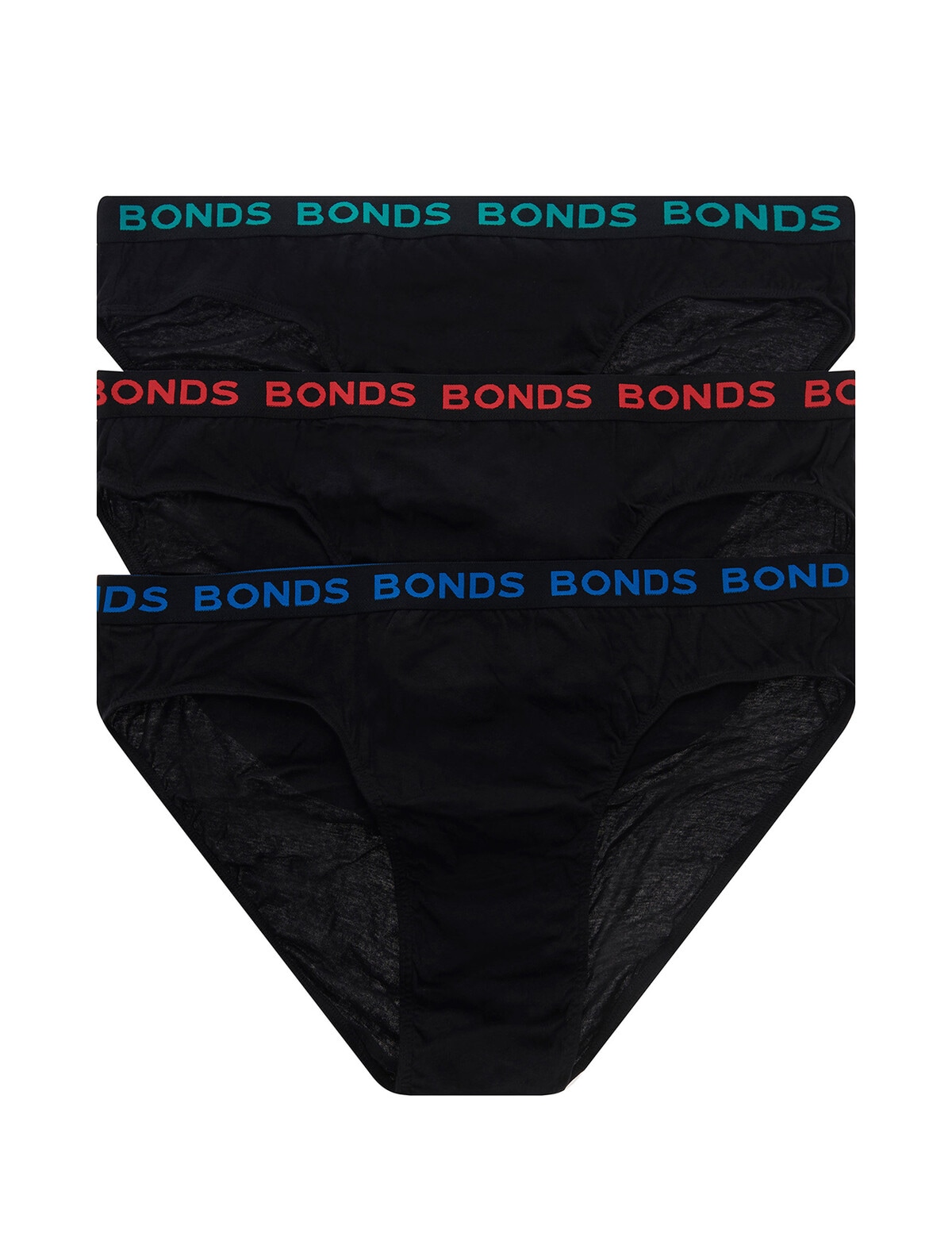 Bonds Hipster Brief, 3-Pack, Black - Underwear & Sleepwear