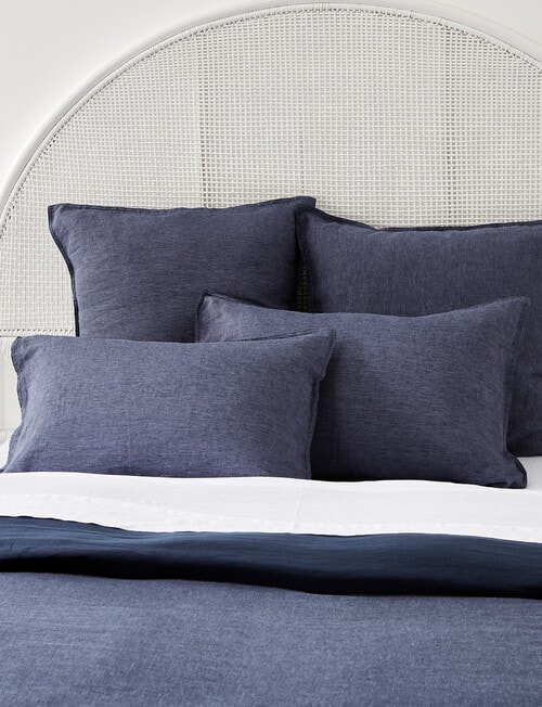 Haven Bed Linen Melange Linen Pillowcase Pair, Indigo product photo