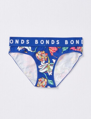 Bonds Wideband Cotton Bikini Brief, Hibiscus, 6-16 product photo