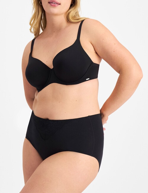 Jockey Woman No Ride Up Cotton, Full Brief, Black, 10-20 product photo View 02 L