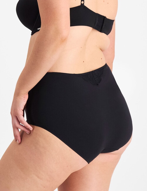 Jockey Woman No Ride Up Cotton, Full Brief, Black, 10-20 product photo View 04 L