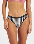 Jockey Woman Cotton Bikini Brief, 3-Pack, Black & White product photo View 02 S