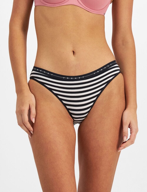 Jockey Woman Cotton Bikini Brief, 3-Pack, Black & White product photo View 02 L