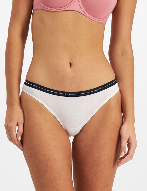 Jockey Woman Cotton Bikini Brief, 3-Pack, Black & White product photo View 06 L