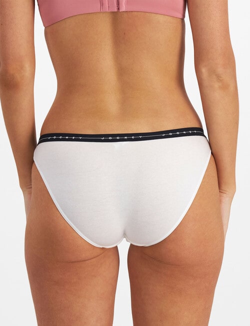 Jockey Woman Cotton Bikini Brief, 3-Pack, Black & White product photo View 07 L