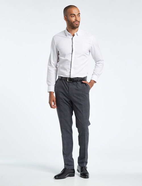 L+L Check Melange Trouser, Charcoal product photo View 03 L