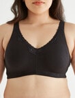 Lyric Soft Cup Cotton Bra, Black, B-DD product photo