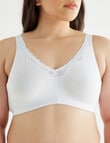 Lyric Soft Cup Cotton Bra, White, B-DD product photo