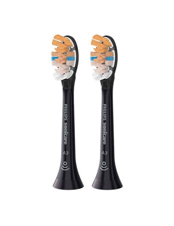Philips Sonicare A3 Premium All-in-one Brush Head, 2-Pack, Black, HX9092/96 product photo