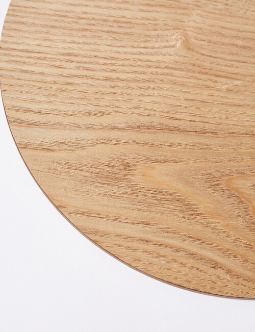 Amy Piper Grove Round Wood Placemat, 32cm, Oak Veneer product photo View 02 L