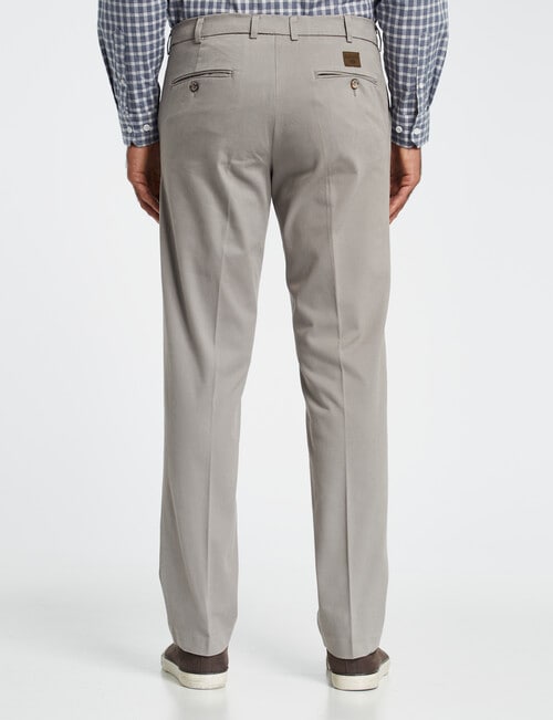 Savane Brushed Stretch Cotton Flat Front Pant, Taupe product photo View 02 L
