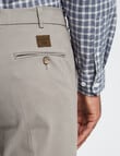 Savane Brushed Stretch Cotton Flat Front Pant, Taupe product photo View 04 S