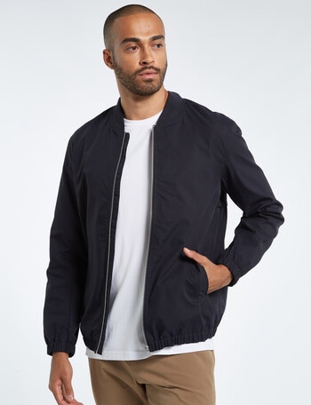 L+L Textured Bomber, Navy product photo