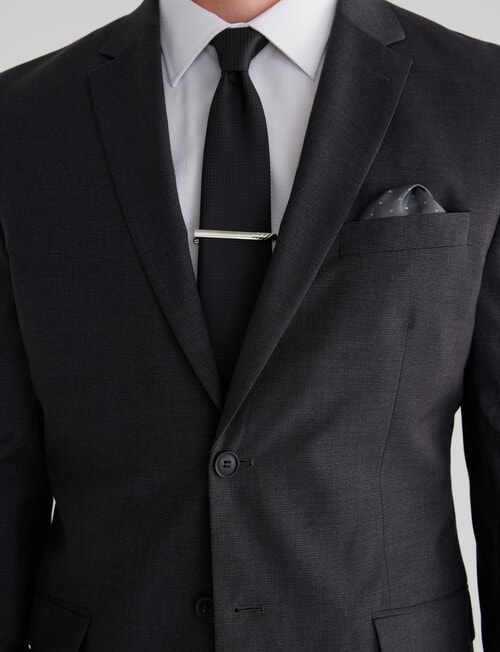 Laidlaw + Leeds Tailored Mini Check Stretch Jacket, Grey product photo View 04 L