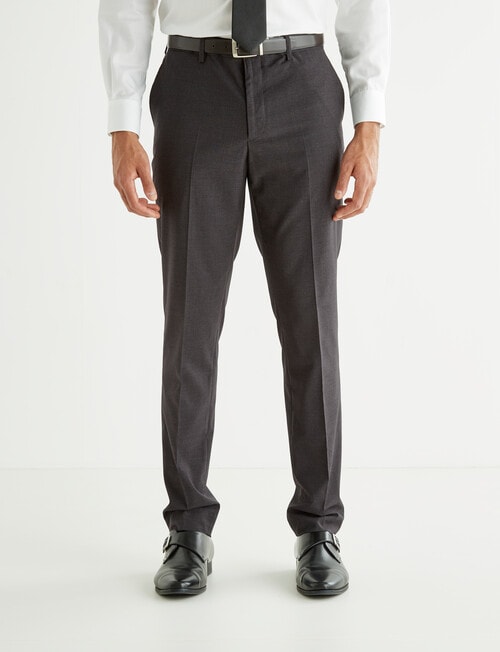 Laidlaw + Leeds Tailored Mini Check Stretch Pant, Grey product photo