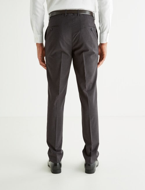 Laidlaw + Leeds Tailored Mini Check Stretch Pant, Grey product photo View 02 L