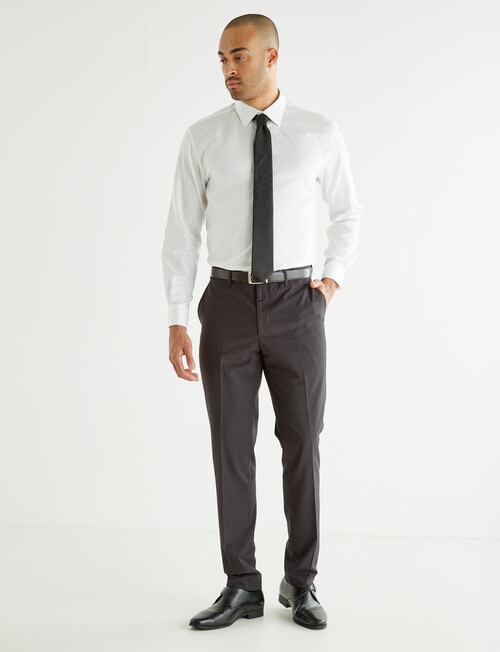 Laidlaw + Leeds Tailored Mini Check Stretch Pant, Grey product photo View 03 L