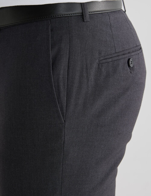 Laidlaw + Leeds Tailored Mini Check Stretch Pant, Grey product photo View 04 L