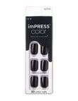 Kiss Nails Impress Press On Nails, All Black product photo