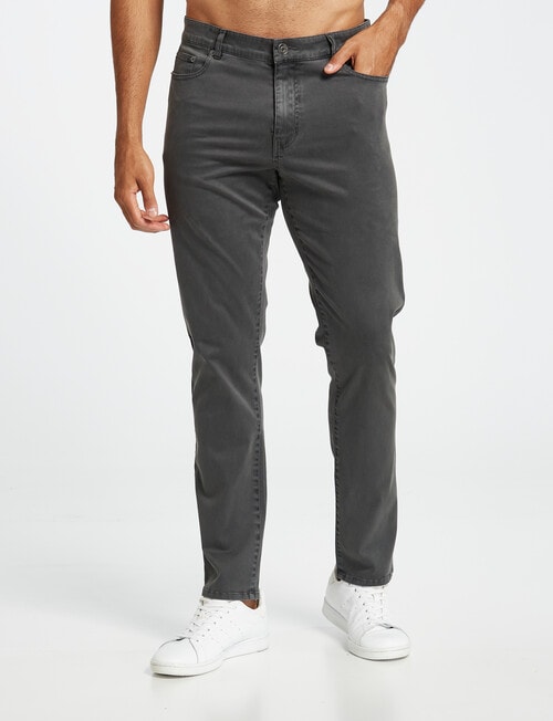 Gasoline 5 Pocket Slim Chino Pant, Ash product photo