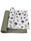 Little Textiles Jersey Wraps, 2-Pack, Forest Retreat product photo View 03 S
